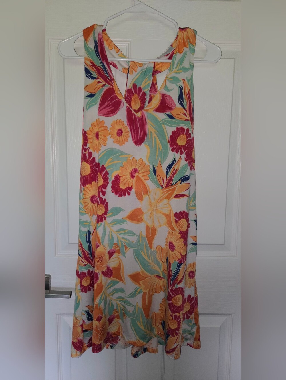 Beach Break Bright Floral Halter Summer Sundress Beach Coverup